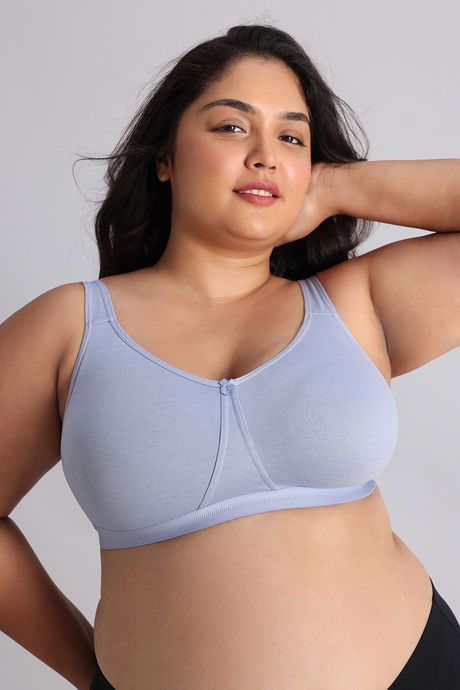 Zivame True Curv Double Layered Non Wired Full Coverage Minimiser Bra - Blue Blizzard — image 5